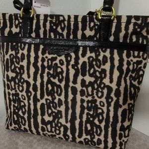 Coach Leopard Fabric Shoulder Bag